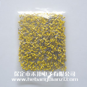 VE管型端子 E0508 內(nèi)孔徑1.0 黃色