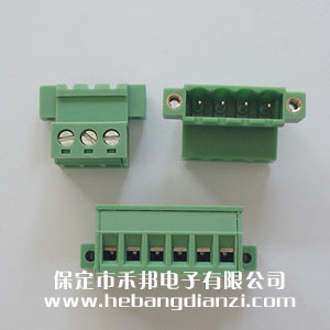 空空接插座5.08-3P,4P,6P帶固定孔